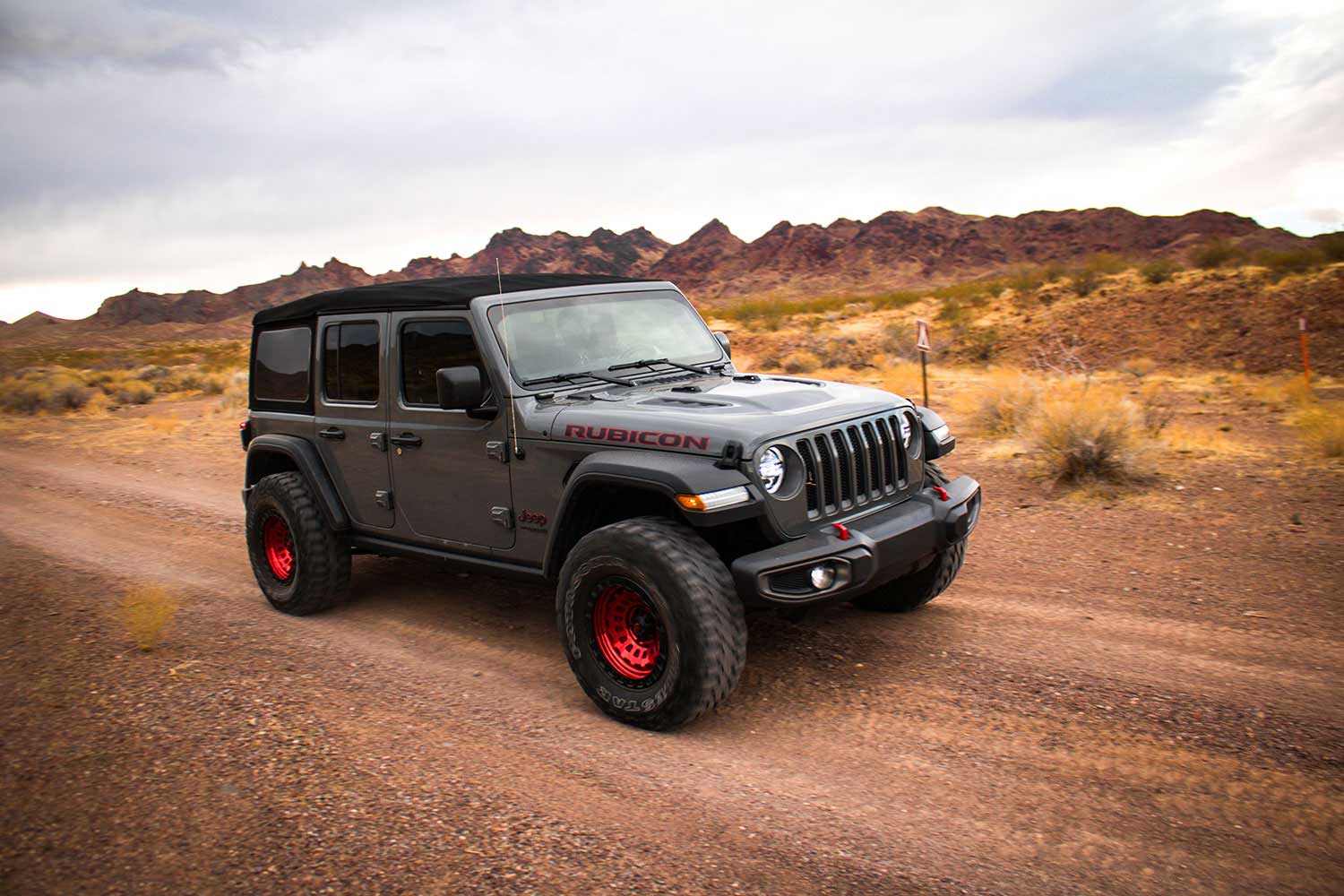 Custom Jeep Wrangler Rubicon on the trail outside Las Vegas